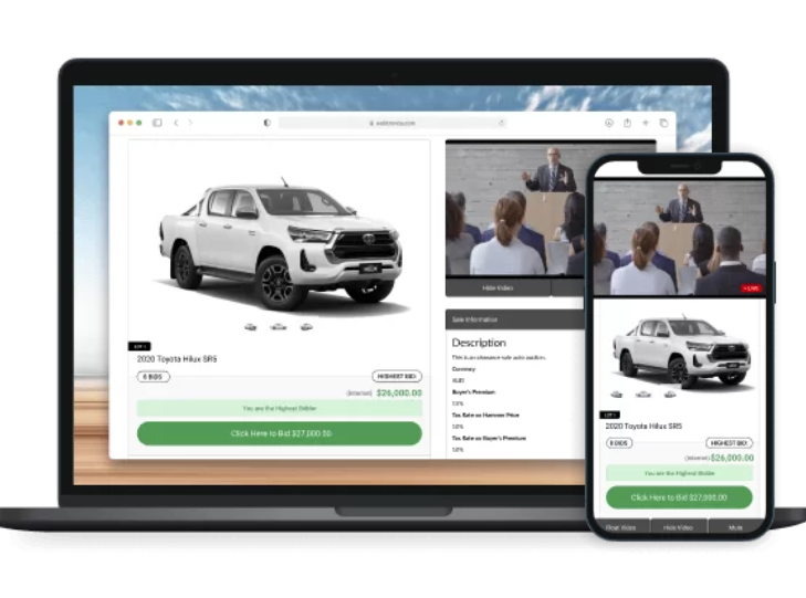 screenshot of Webtron Online Auction